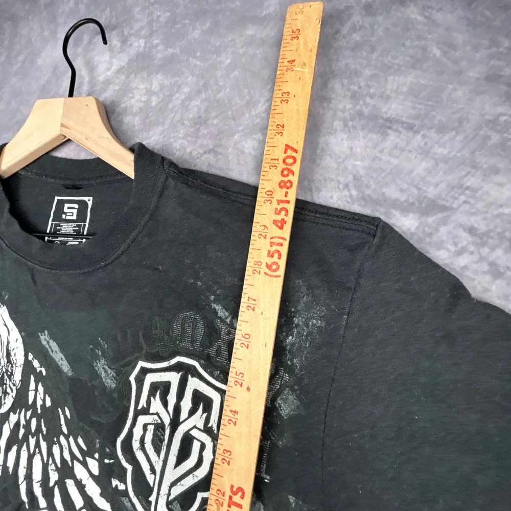Southpole East Riders Graphic T-Shirt Mens 2XL Black Y2K Grunge Skater Boxy Fit - Picture 5 of 6